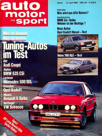 Deckblatt Auto Motor und Sport (08/1982)